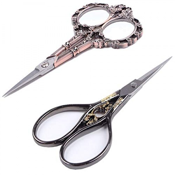 BIHRTC Vintage Plum Blossom Clouds Sewing Scissors for Embroidery,...