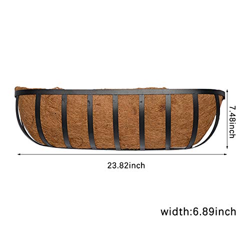 Bili-silly Metal Wall-Mounted Half Moon Shaped Coconut Liner Plant...