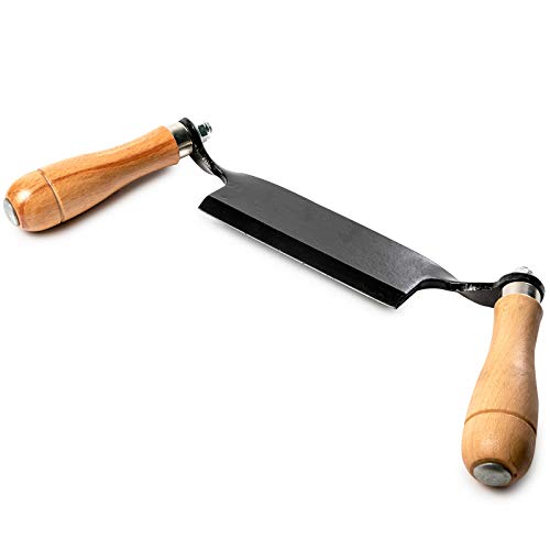 Biltek 5 Straight Draw Shave Tool Knife - Bark Peeler, Drawknife,...