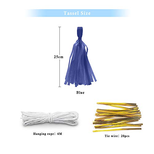 Bining 9.8in Tissue Paper Tassel DIY Hanging paper decorations Par...