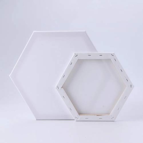 Binory Acid Free Oil Painting Canvas Hexagon Panel Boards for Pain...
