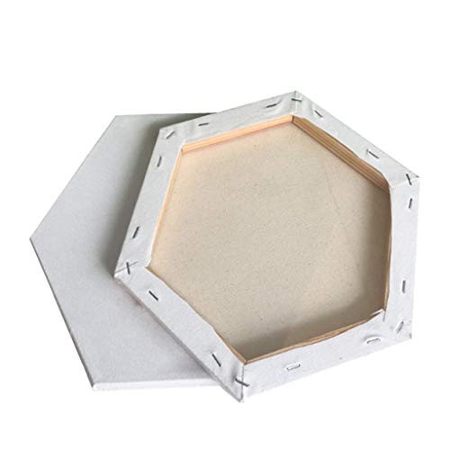 Binory Acid Free Oil Painting Canvas Hexagon Panel Boards for Pain...