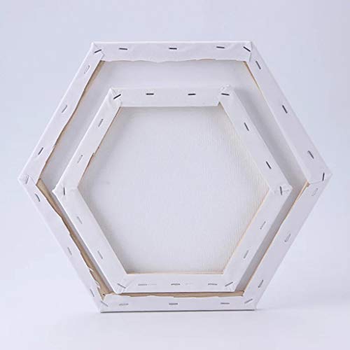Binory Acid Free Oil Painting Canvas Hexagon Panel Boards for Pain...
