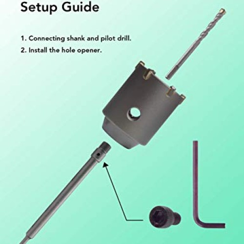 BINOTA Concrete Hole Saw of SDS Plus Shank for Cement Brick Wall, ...