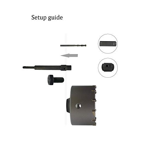 BINOTA Concrete Hole Saw SDS Plus Shank for Cement Brick Wall, Kit...