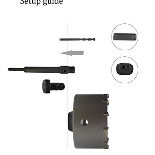 BINOTA Concrete Hole Saw SDS Plus Shank for Cement Brick Wall, Kit...
