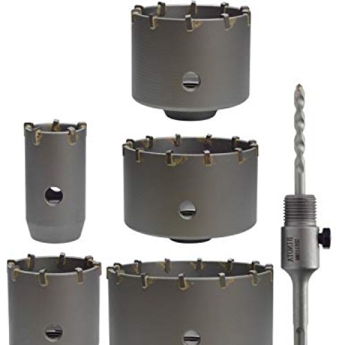BINOTA Concrete Hole Saw SDS Plus Shank for Cement Brick Wall, Kit...