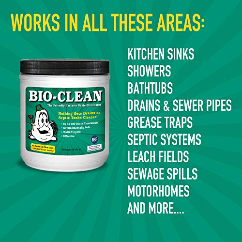 Bio-Clean Drain Septic 2# Can Cleans Drains- Septic Tanks - Grease...