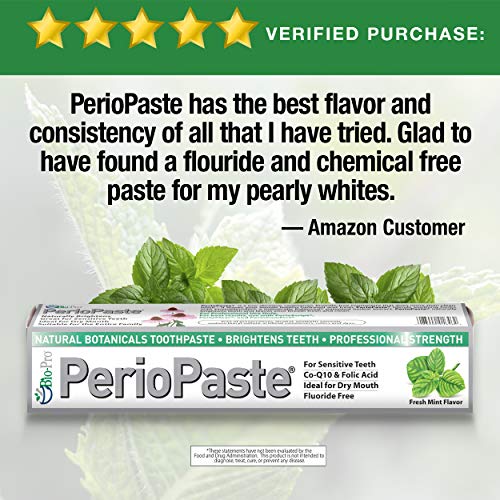 PerioPaste Natural Toothpaste - TWO 4 oz Tubes All Natural Botanic...
