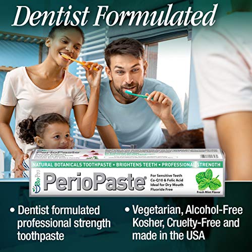PerioPaste Natural Toothpaste - TWO 4 oz Tubes All Natural Botanic...