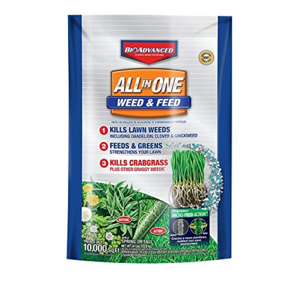 BioAdvanced 100532514 Weed & Feed Crabgrass Killer Science-Based S...