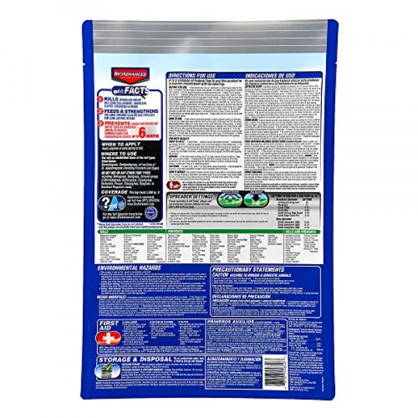 BioAdvanced 704840B 3 in 1 Weed and Feed for Southern 5M Lawn Fert...