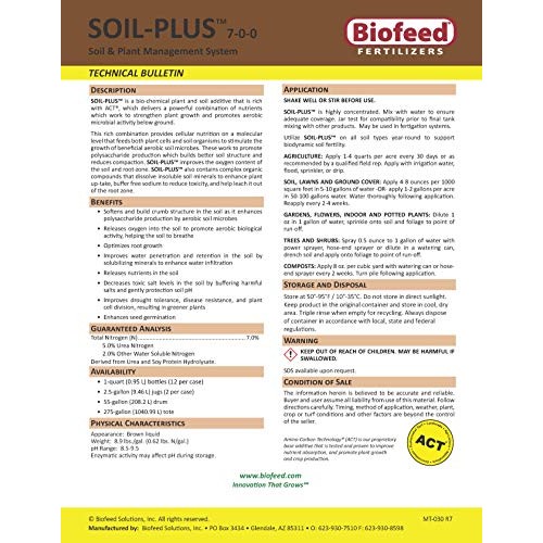 Biofeed Soil-Plus 7-0-0 | Liquid Aerating Soil Loosener, Condition...