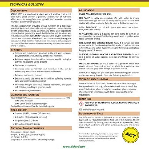 Biofeed Soil-Plus 7-0-0 | Liquid Aerating Soil Loosener, Condition...