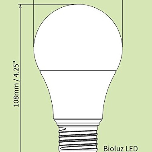 Bioluz LED 60 Watt Light Bulb, LED Light Bulbs 60 Watt Replacement...