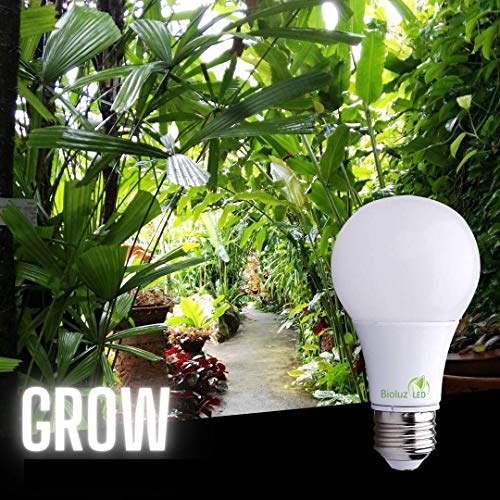 Bioluz LED Full Spectrum Grow Light Bulbs for Indoor Plants A19 LE...