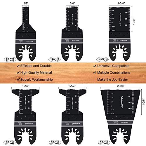 Bionso 31 PCS Oscillating Saw Blades, Premium Multitool Blades Kit...