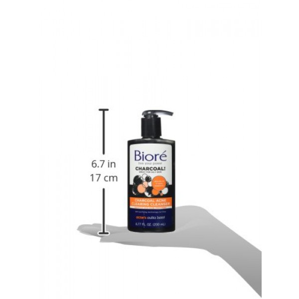 Bioré Charcoal Acne Clearing Cleanser for Oily Skin 6.77oz