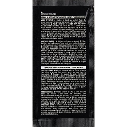 Biore Deep Cleansing Charcoal Pore Strips for Nose, 6 Count