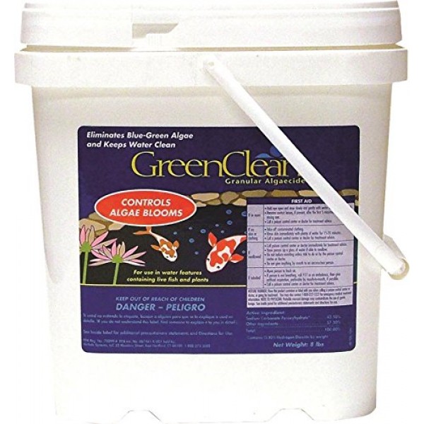 GreenClean Granular Algaecide - 8 lbs - String Algae Control for K...