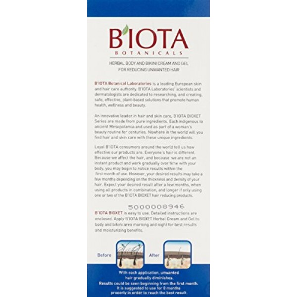 Biota Botanicals Bioxet Series Hair Minimizer Body and Bikini Two ...