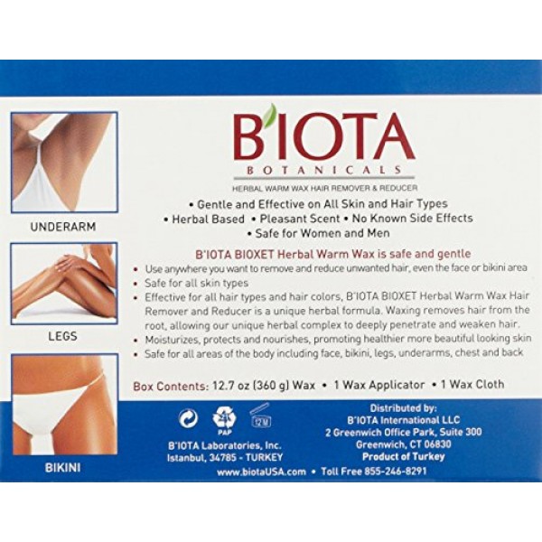 Biota Botanicals Bioxet Series Hair Minimizer Herbal Warm Wax, 12....