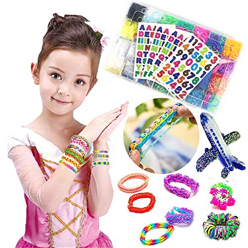 12000+ Rainbow Rubber Bands Refill Kit for Birthday Gift 28 Assort...