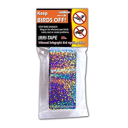 Bird-X Irri-Tape Holographic Iridescent Foil Bird Scare Tape, 2 x...