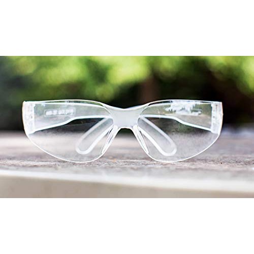 BISON LIFE Safety Glasses, One Size, Clear Protective Polycarbonat...