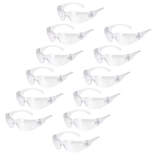 BISON LIFE Safety Glasses, One Size, Clear Protective Polycarbonat...