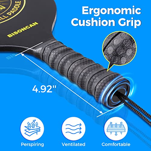 BISONCAN Pickleball Paddles - Pickleball Balls Set, Pickleball Rac...