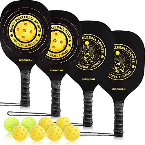 BISONCAN Pickleball Paddles - Pickleball Balls Set, Pickleball Rac...