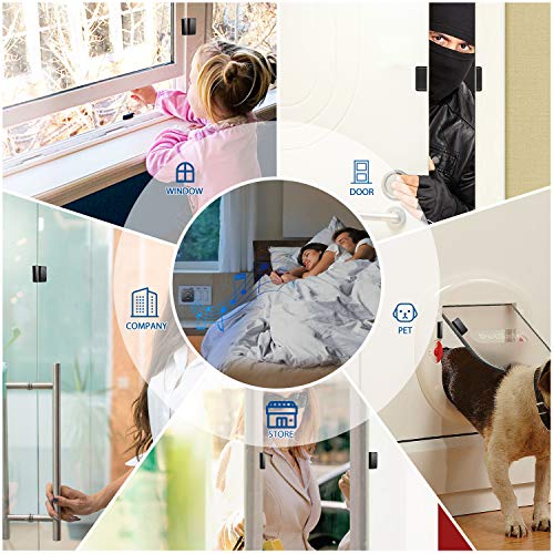Door Chime Wireless Door Sensor - BISTEE Alarm Contact Door Open C...