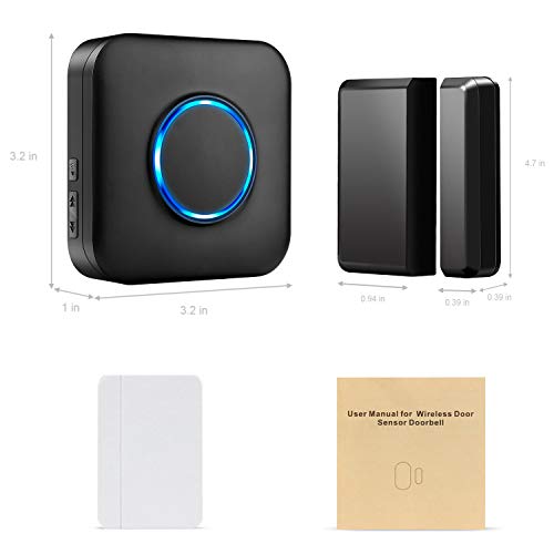 Door Chime Wireless Door Sensor - BISTEE Alarm Contact Door Open C...