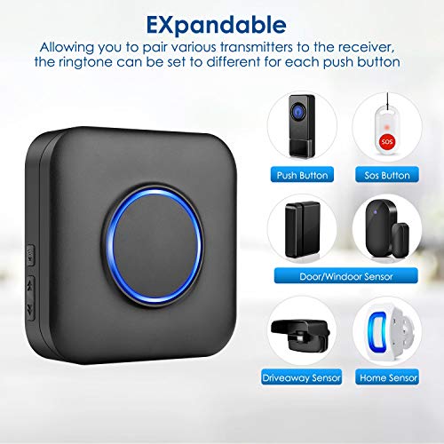 Door Chime Wireless Door Sensor - BISTEE Alarm Contact Door Open C...