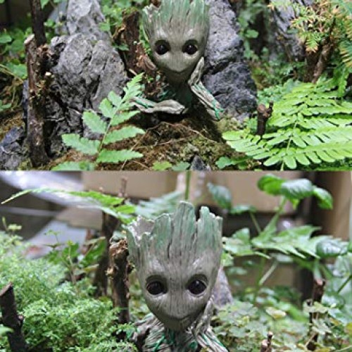 BITA 1PC Flower Pot Baby Groot Flowerpot Planter Action Figures Tr...