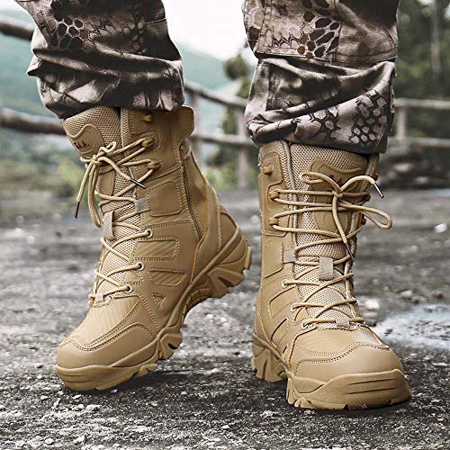 Bitiger Mens Tactical Service Tie Hunting Boots Increase Casual S...
