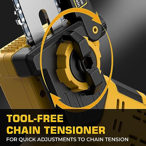 Mini Chainsaw for Dewalt Battery 20V MAX, Auto-Oiler, 8-Inch and 6...
