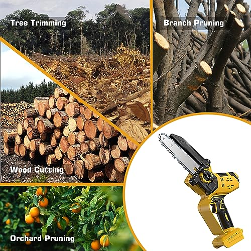 Mini Chainsaw for Dewalt Battery 20V MAX, Auto-Oiler, 8-Inch and 6...
