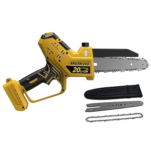 Mini Chainsaw for Dewalt Battery 20V MAX, Auto-Oiler, 8-Inch and 6...