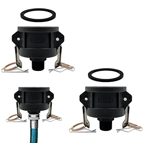 BITOTU 2pcs Fittings Adapter for IBC Tote Tank 275 330 Gallon Gard...