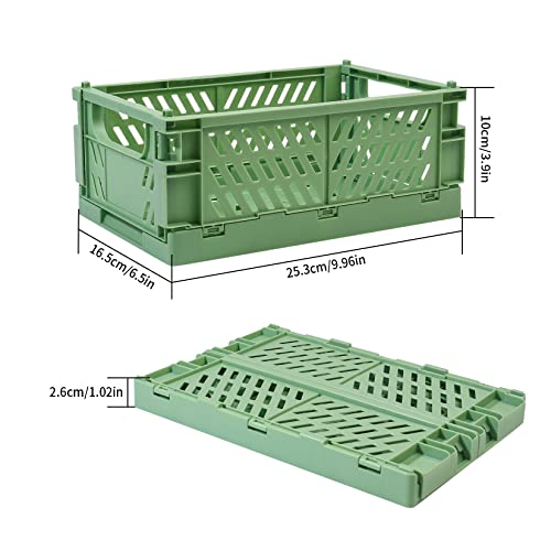 3 Pcs Pastel Crates for Storage, Plastic Baskets for Organizing, S...