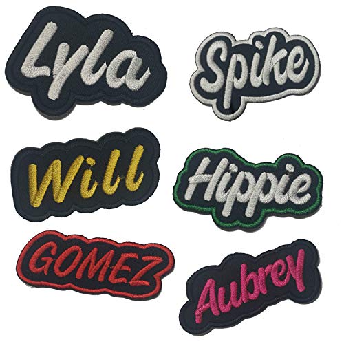 Unique Freehand Border Black Patch Embroidered Iron On/Sew On Pers...