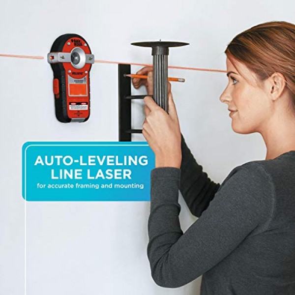 BLACK+DECKER Line Laser, Auto-leveling with Stud Sensor BDL190S
