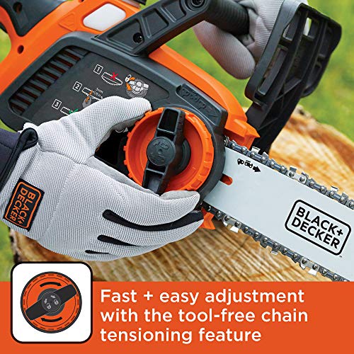 BLACK+DECKER 20V MAX Cordless Chainsaw, 10-Inch LCS1020