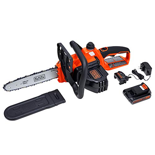 BLACK+DECKER 20V MAX Cordless Chainsaw, 10-Inch LCS1020