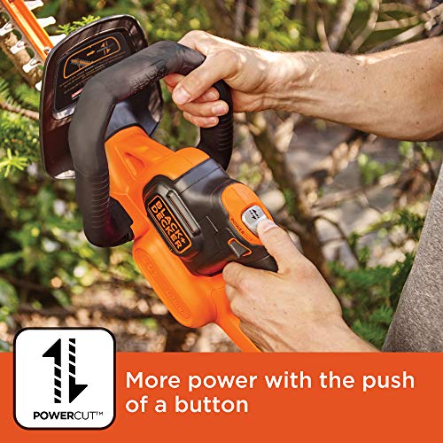 BLACK+DECKER 20V MAX Cordless Hedge Trimmer with Power Command Pow...