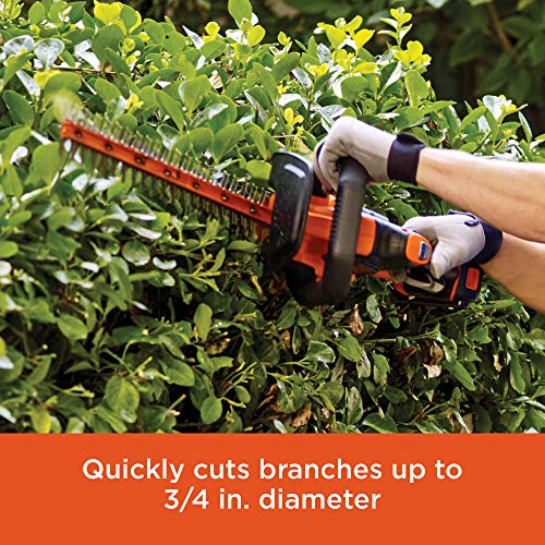 BLACK+DECKER 20V MAX Cordless Hedge Trimmer with Power Command Pow...