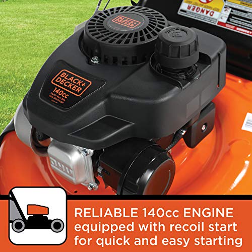 BLACK+DECKER 21 Inch 140cc 3-in-1 Gas Powered Front Wheel Drive Wa...
