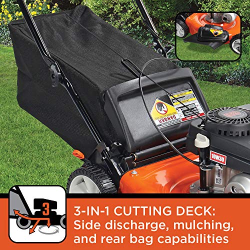 BLACK+DECKER 21 Inch 140cc 3-in-1 Gas Powered Front Wheel Drive Wa...